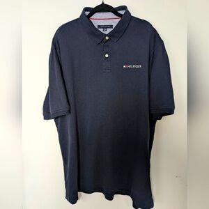 Tommy Hilfiger Men's Navy Blue Polo Shirt Short Sleeve Size XL Business Casual